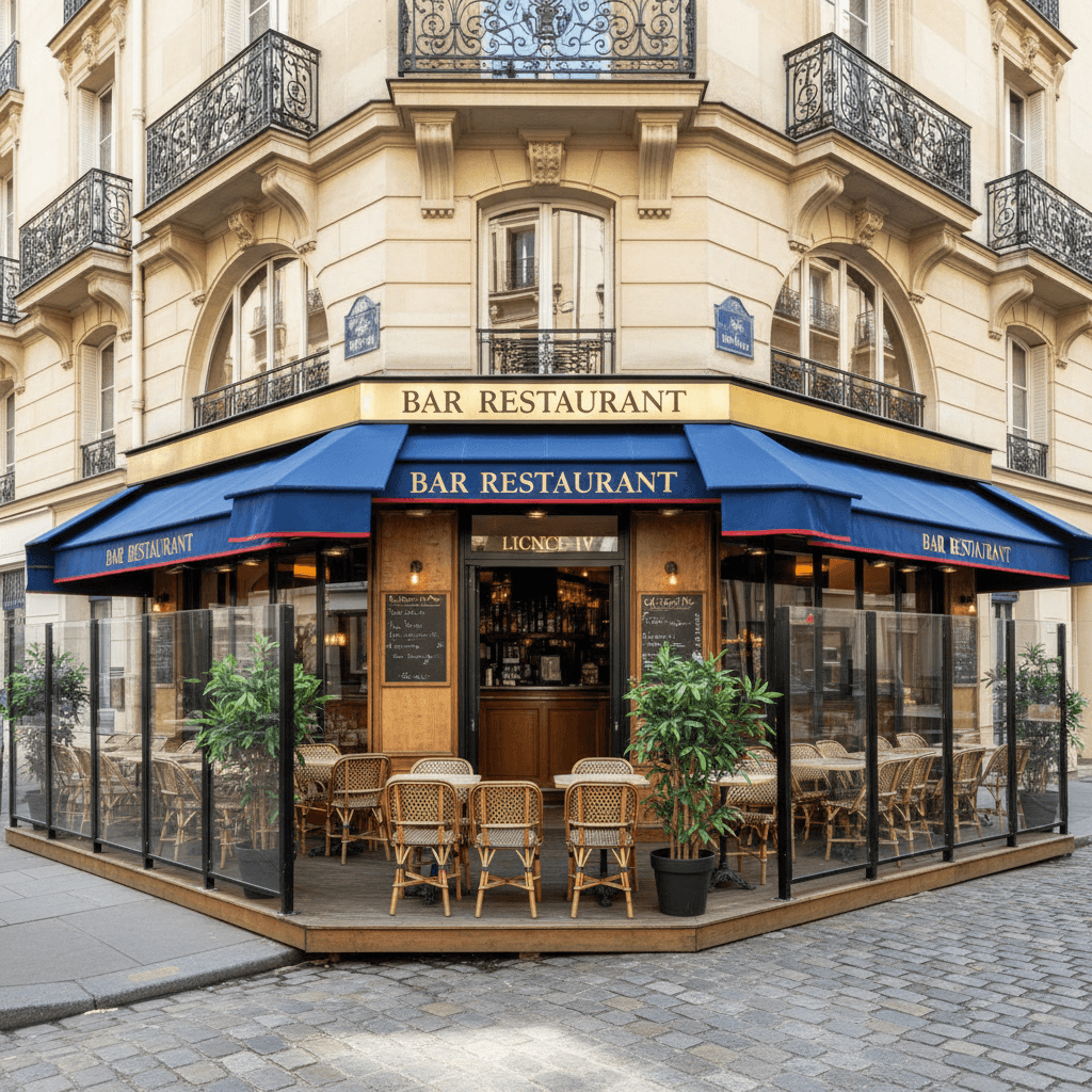 Bar-restaurant 50 couverts à Paris : terrasse - licence IV
