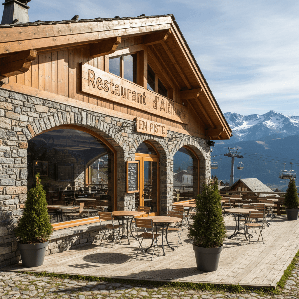 Restaurant 258m² à Enchastrayes : terrasse - licence IV - Image 1