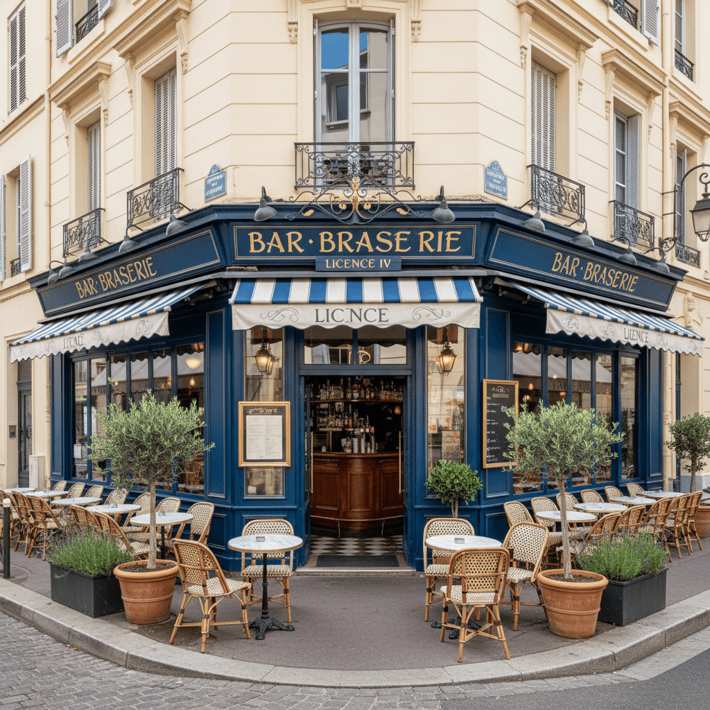 Bar-brasserie à Nice : terrasse - licence IV