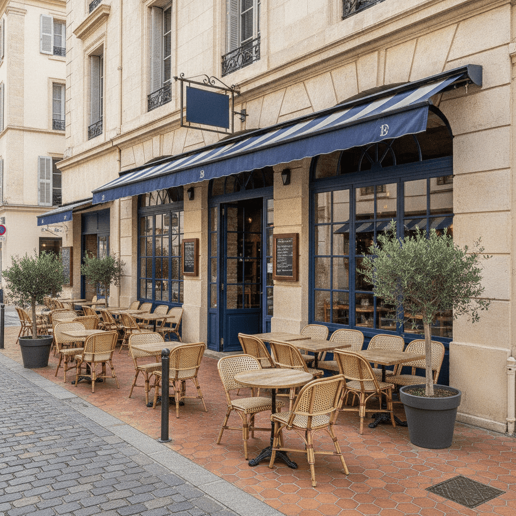 Restaurant 80m² à Cannes : terrasse - licence IV