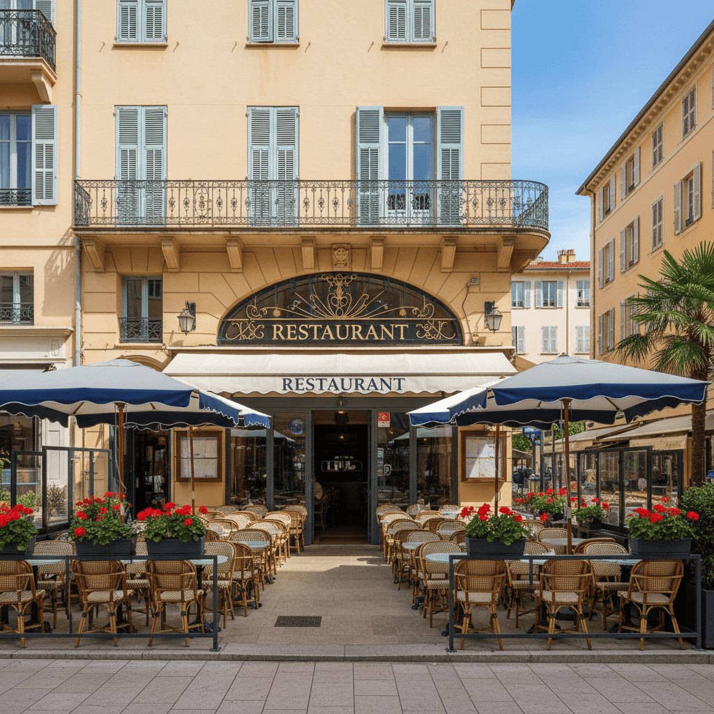 Restaurant 91m² à Nice : terrasse - licence IV