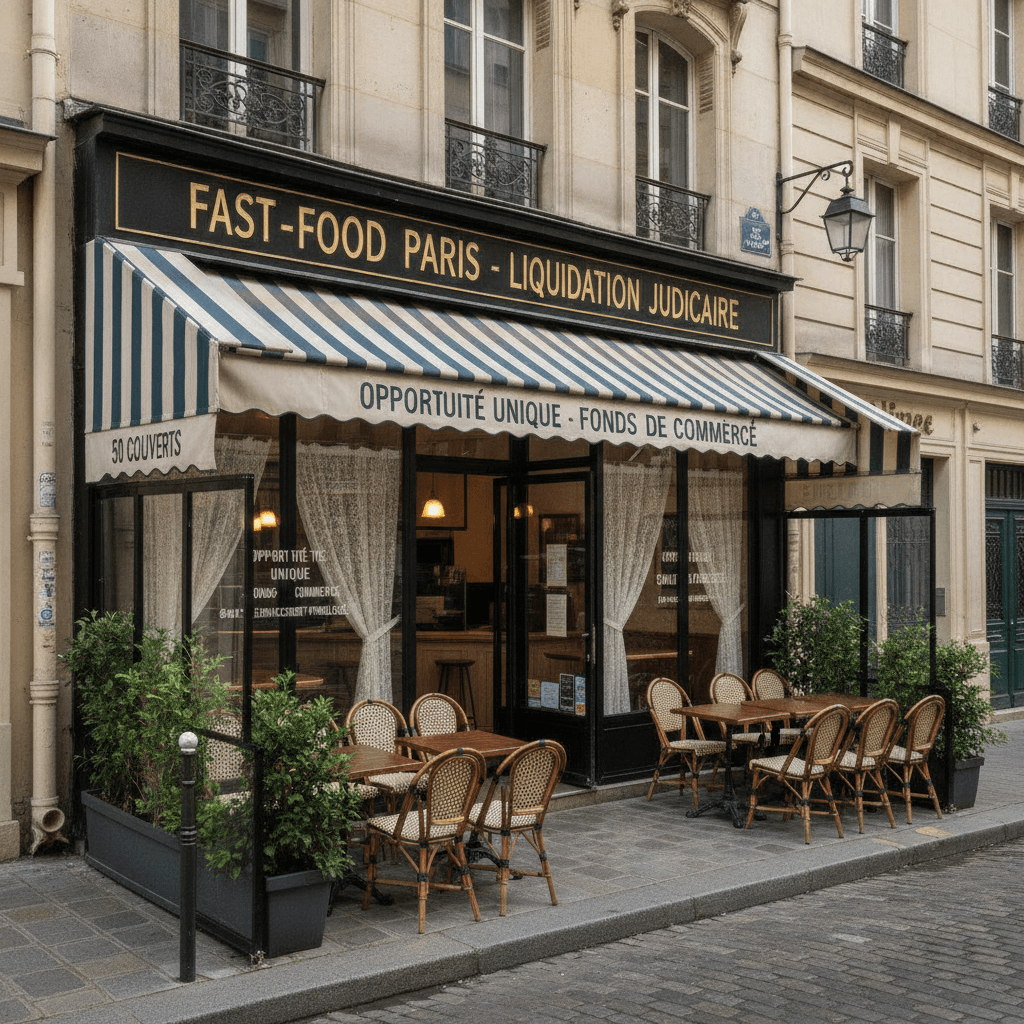 Fast-food 50 couverts à Paris en liquidation judiciaire