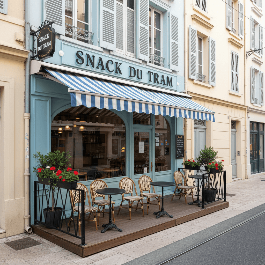 Snack 37m² à Nice : terrasse