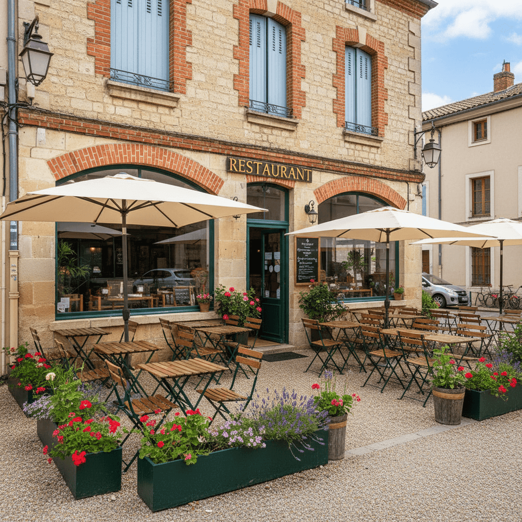 Restaurant à Muret : terrasse - extraction - Image 1