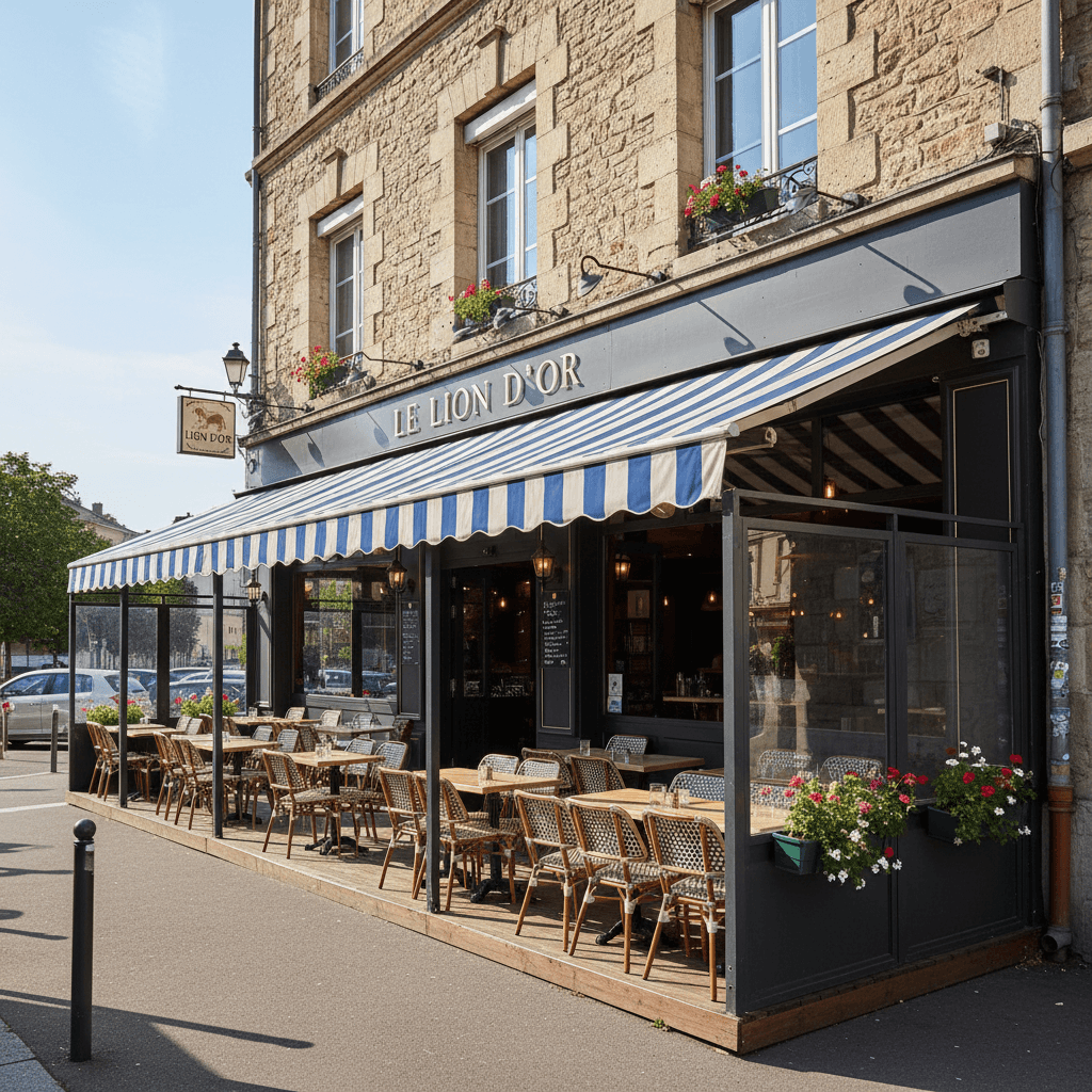 Restaurant 165m² à Lyon : terrasse - licence IV