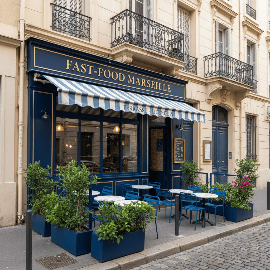 Fast-food 65m² à Marseille : terrasse - licence IV - Image 1
