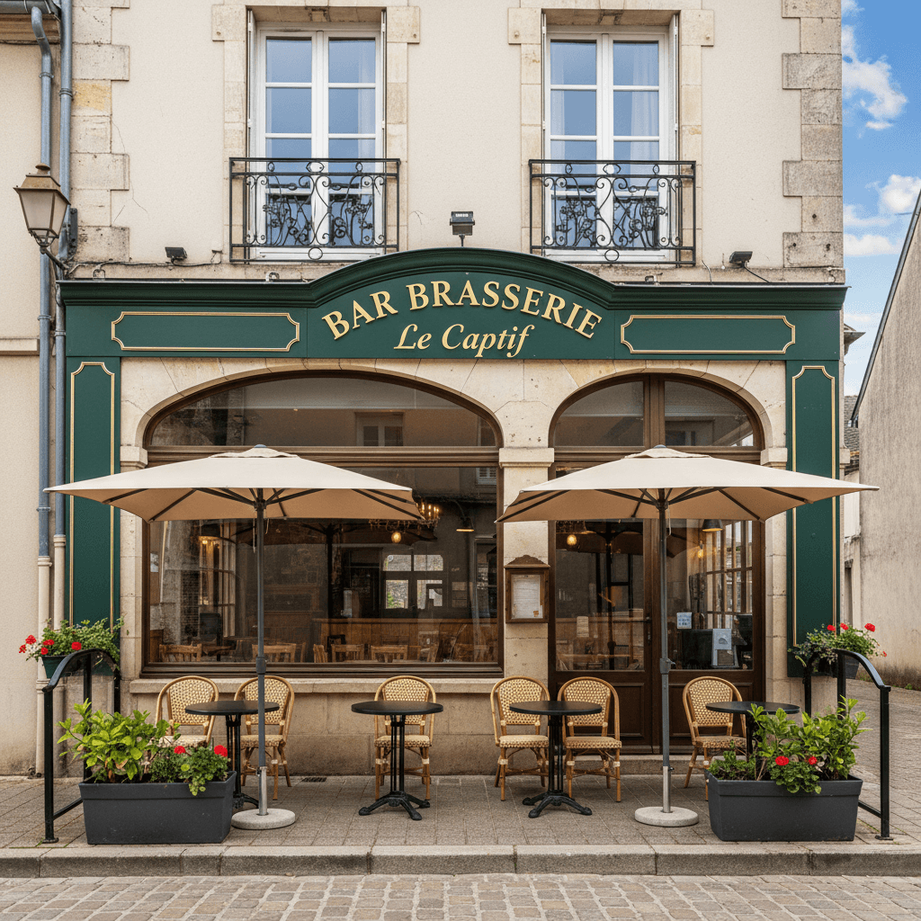 Bar-brasserie à Mouilleron-Le-Captif : terrasse - licence IV - Image 1