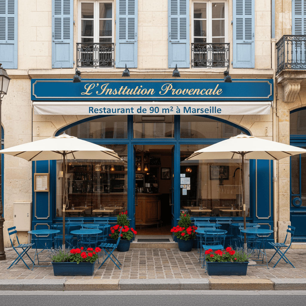 Restaurant 90m² à Marseille : terrasse - extraction - Image 1