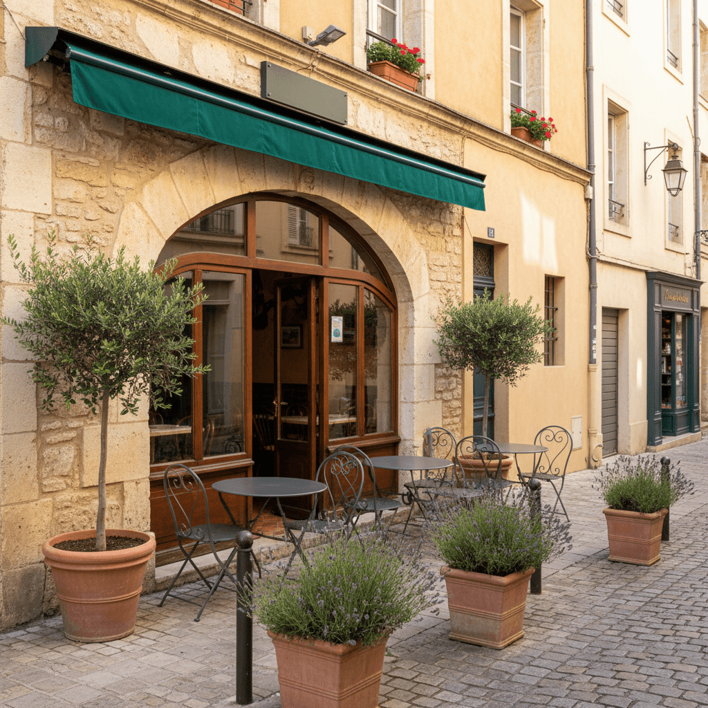 Restaurant à Aix-En-Provence : terrasse - extraction