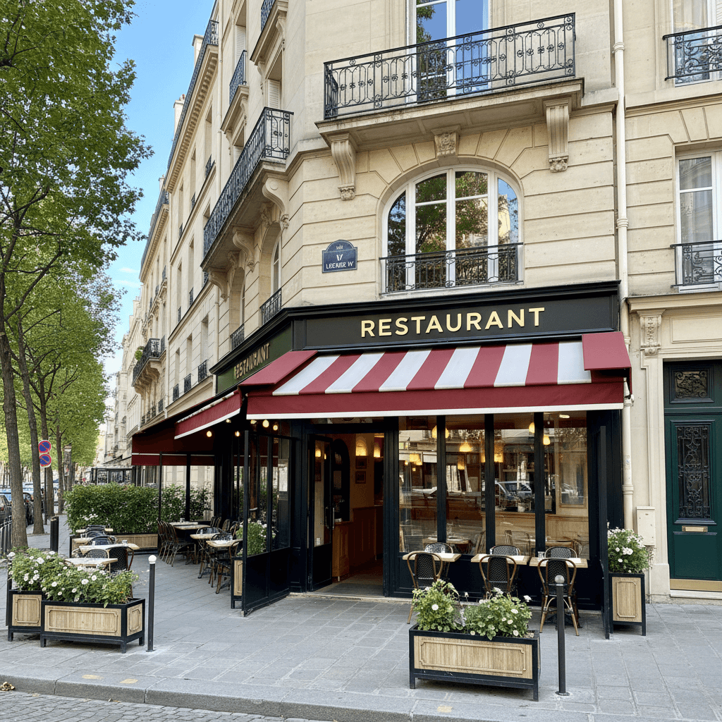 Restaurant 40 couverts à Paris : terrasse - licence IV