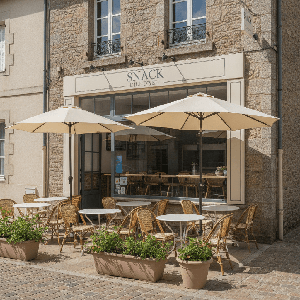Snack 100m² à L'Île-D'Yeu : terrasse - cave/réserve - Image 1
