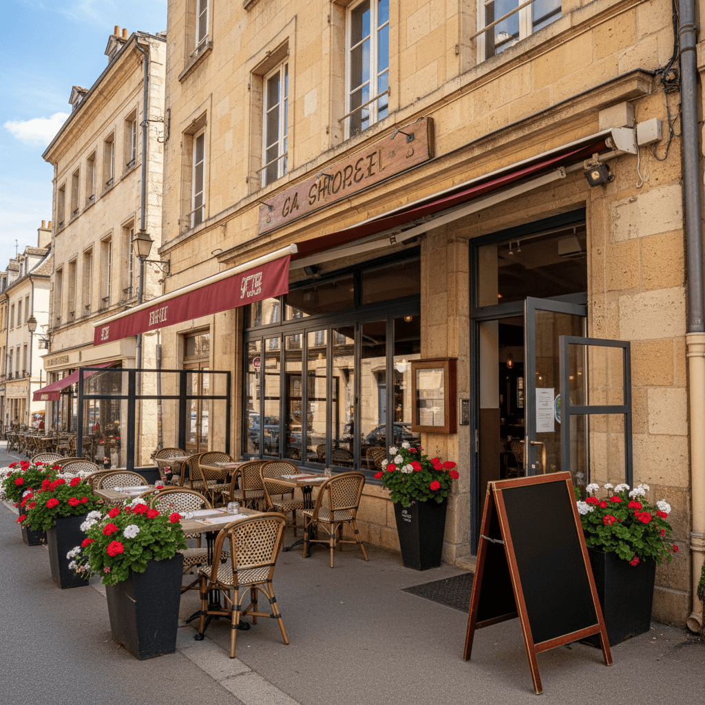 Restaurant à Dijon : terrasse - extraction
