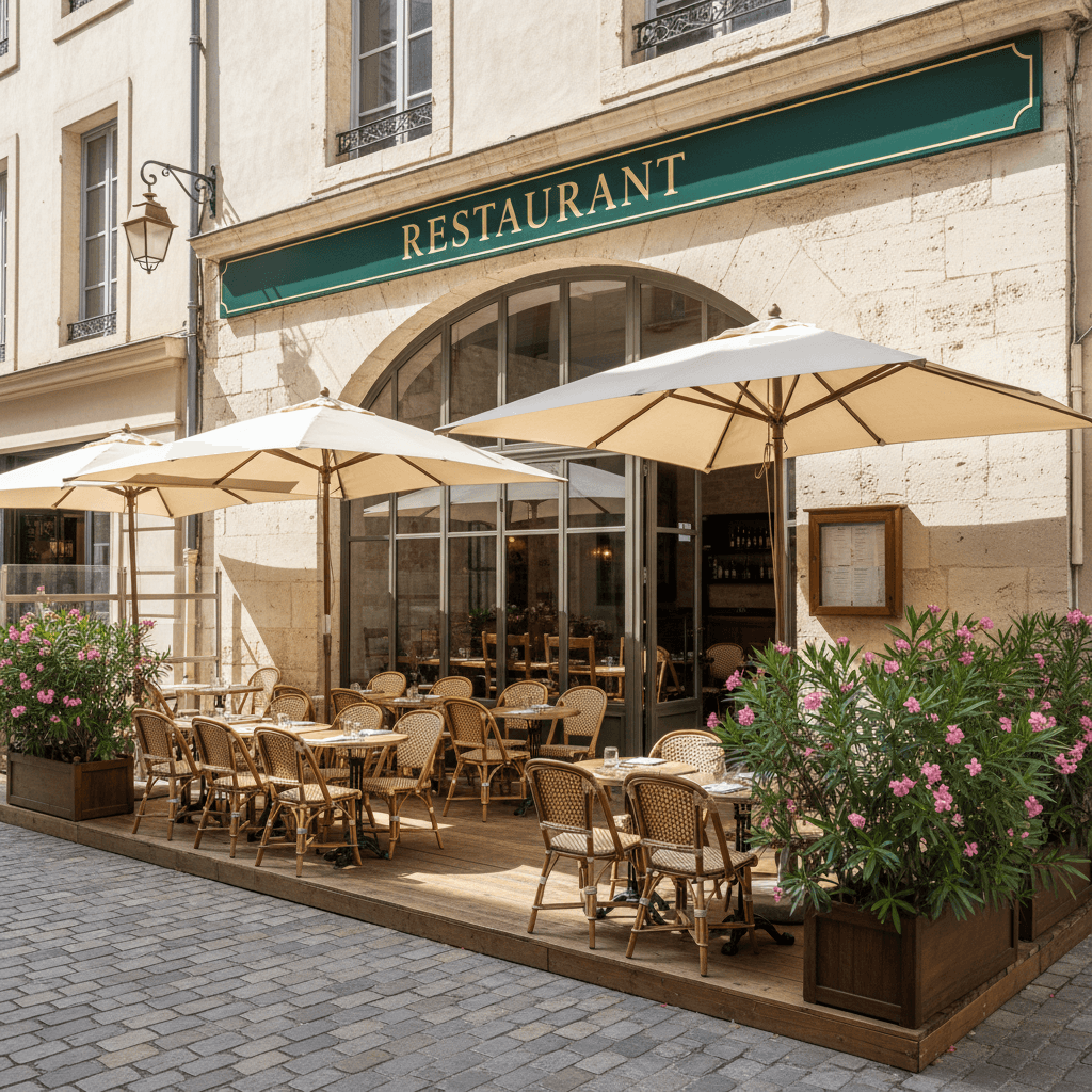 Restaurant à Nîmes : terrasse - extraction - Image 1