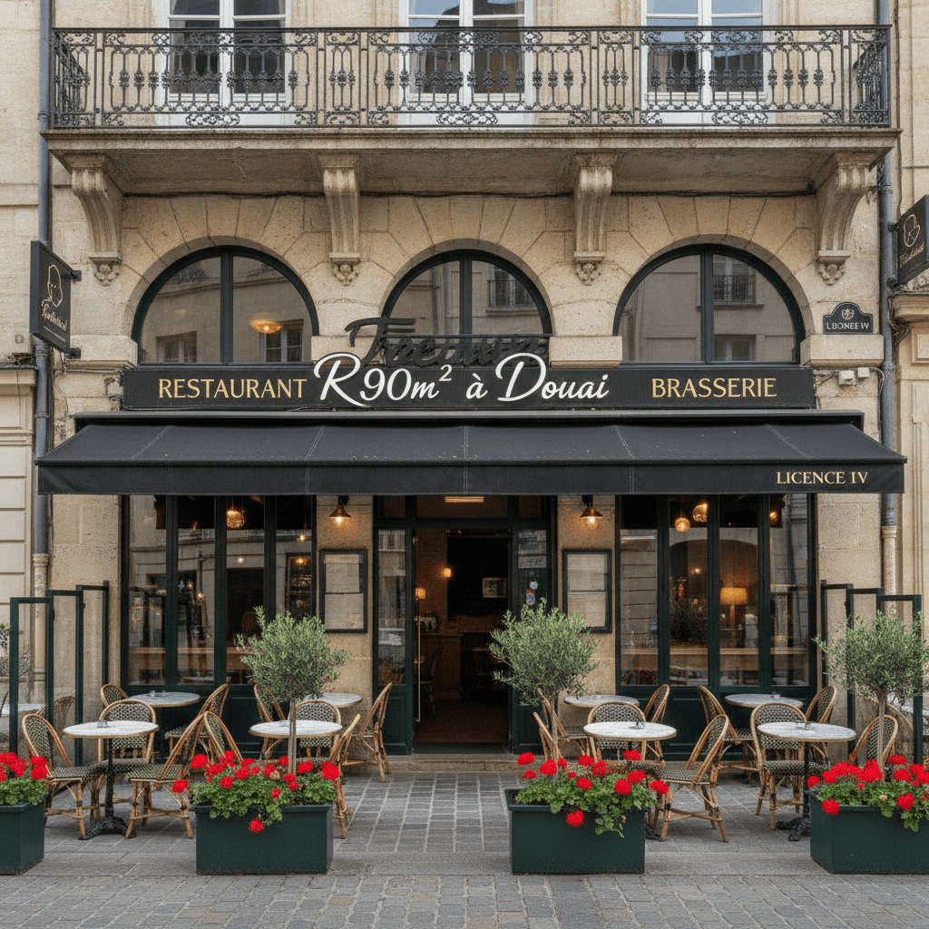 Restaurant 90m² à Douai : terrasse - licence IV - Image 1