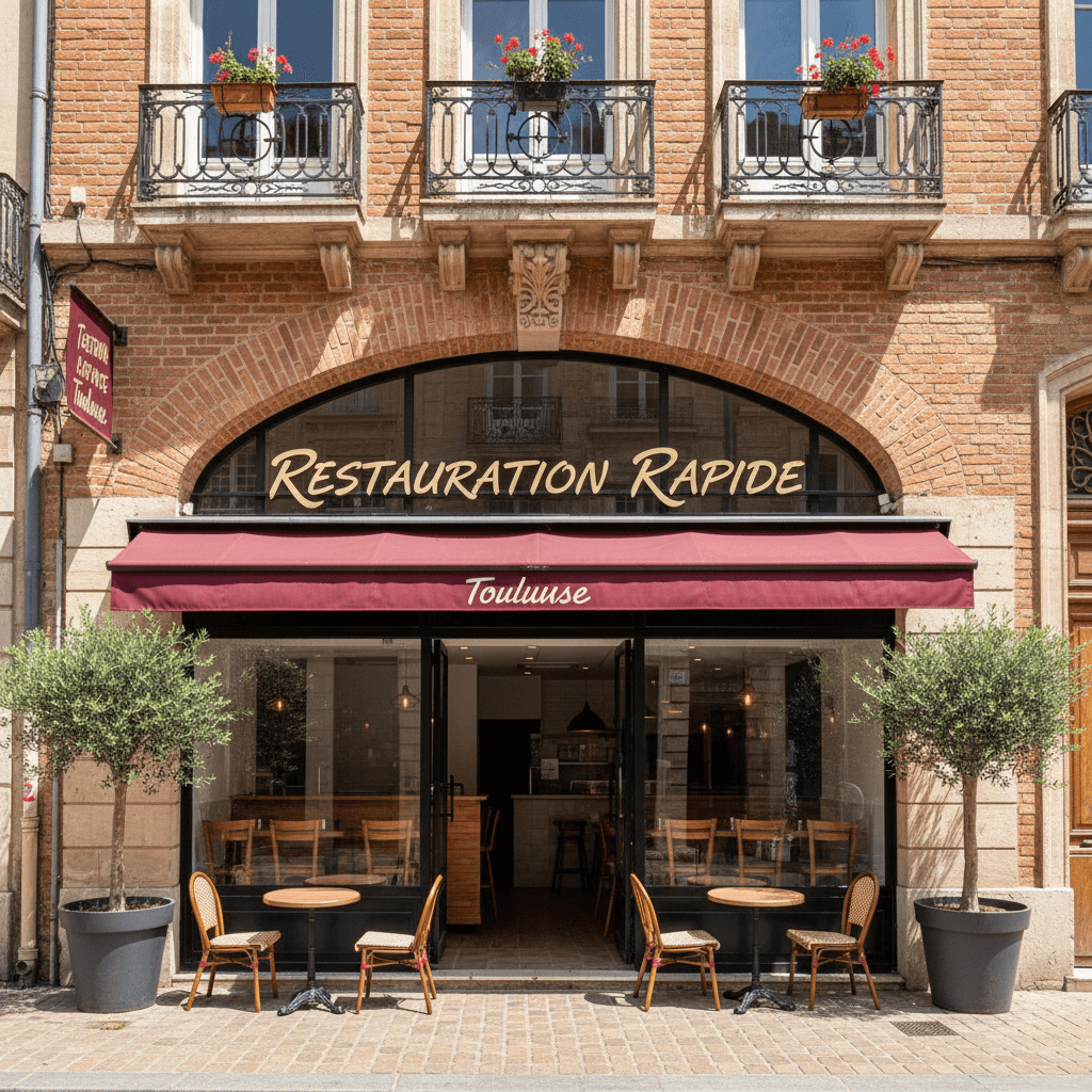Fast-food 85m² à Toulouse : terrasse - climatisation