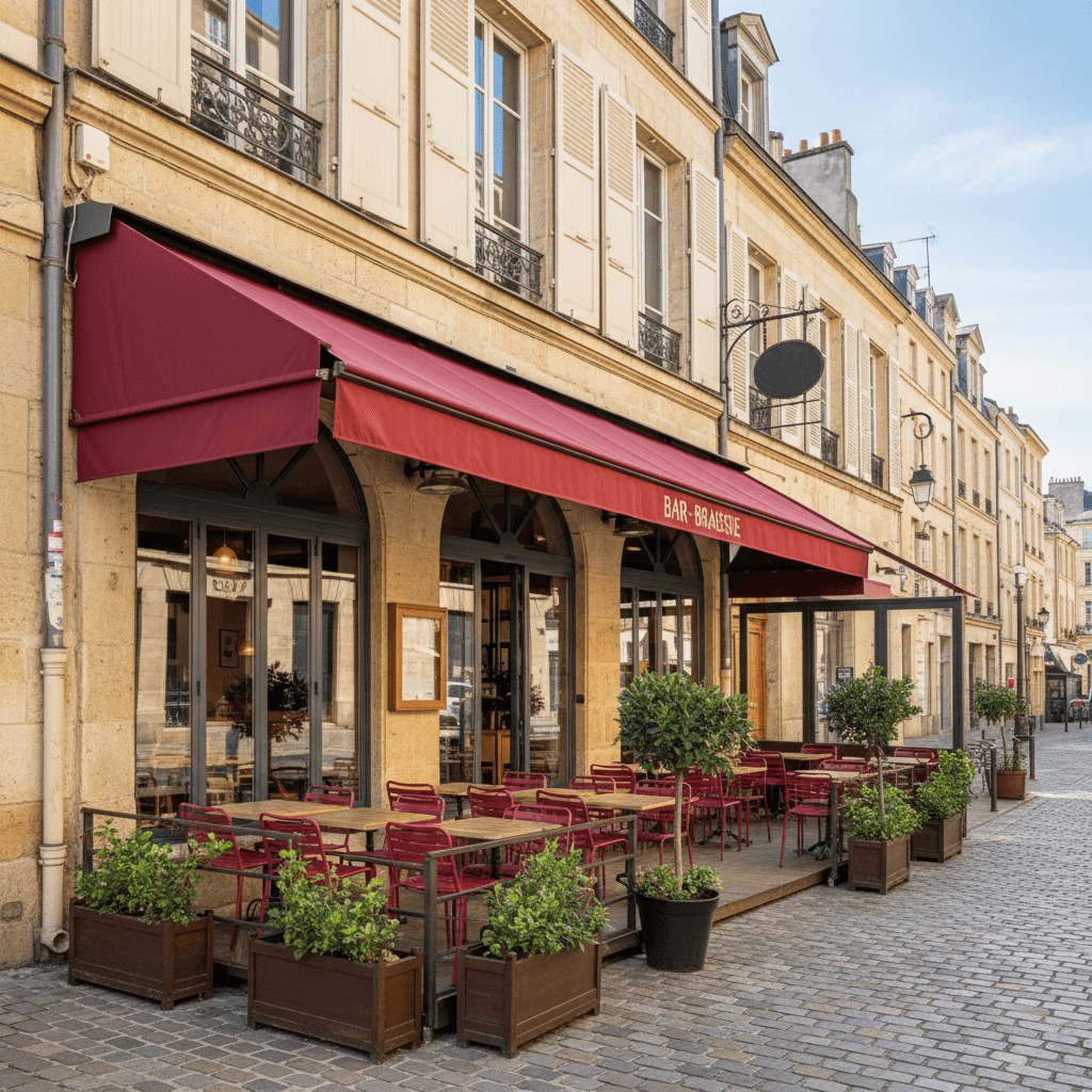 Bar-brasserie 83m² à Bordeaux : terrasse - licence IV