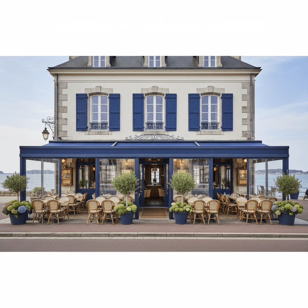 Restaurant à Vannes : terrasse - extraction - Image 1