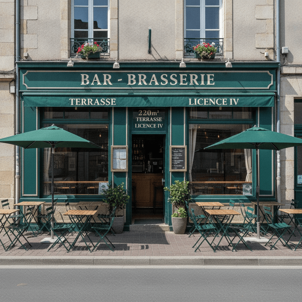 Bar-brasserie 220m² à Verdun : terrasse - licence IV