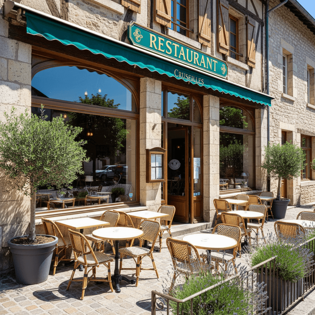Restaurant à Cruseilles : terrasse - extraction - Image 1