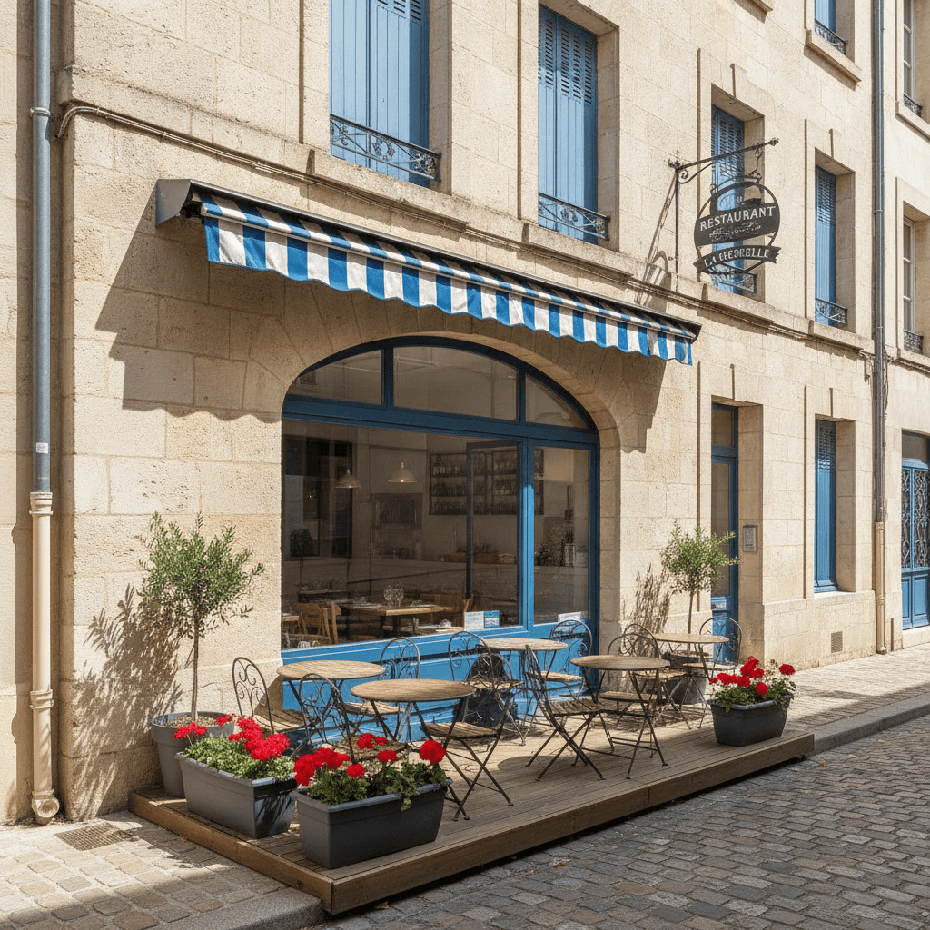 Restaurant à La Rochelle : terrasse - extraction - Image 1