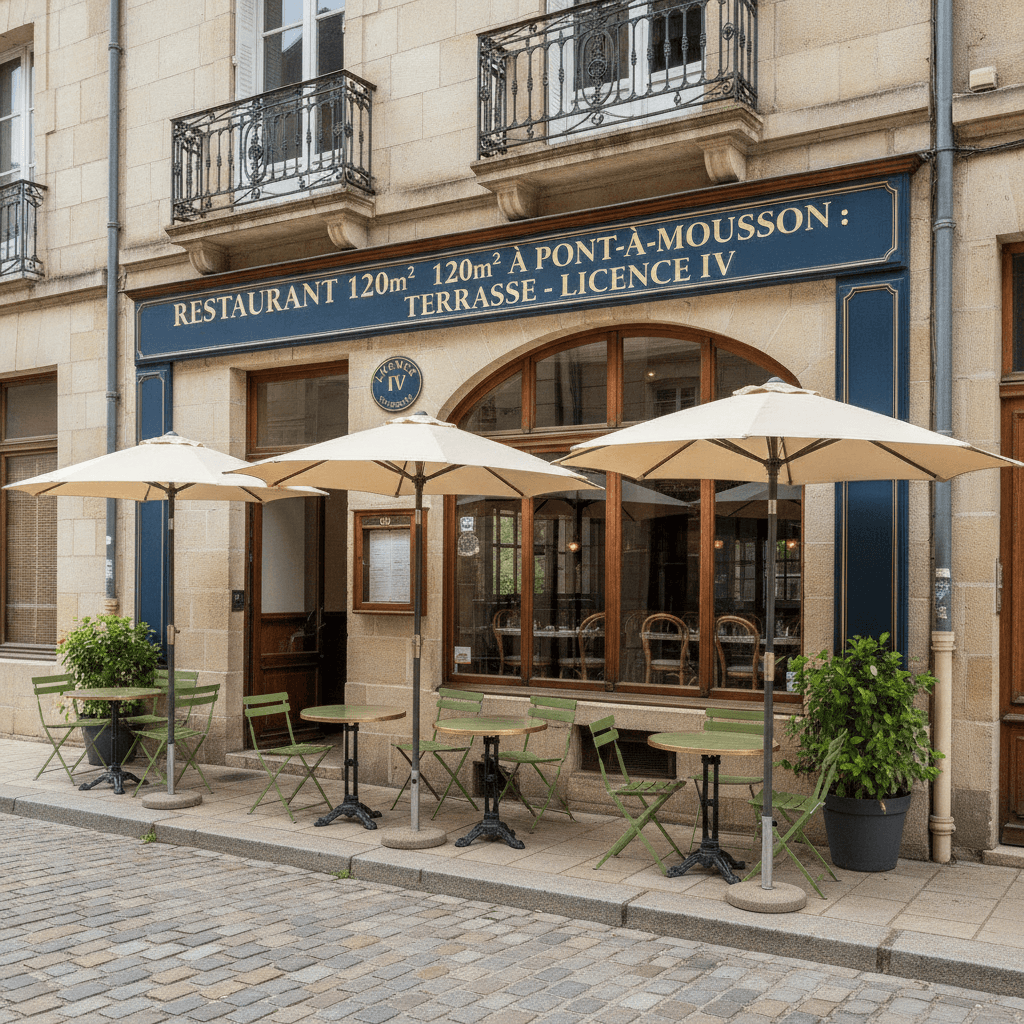 Restaurant 120m² à Pont-À-Mousson : terrasse - licence IV - Image 1