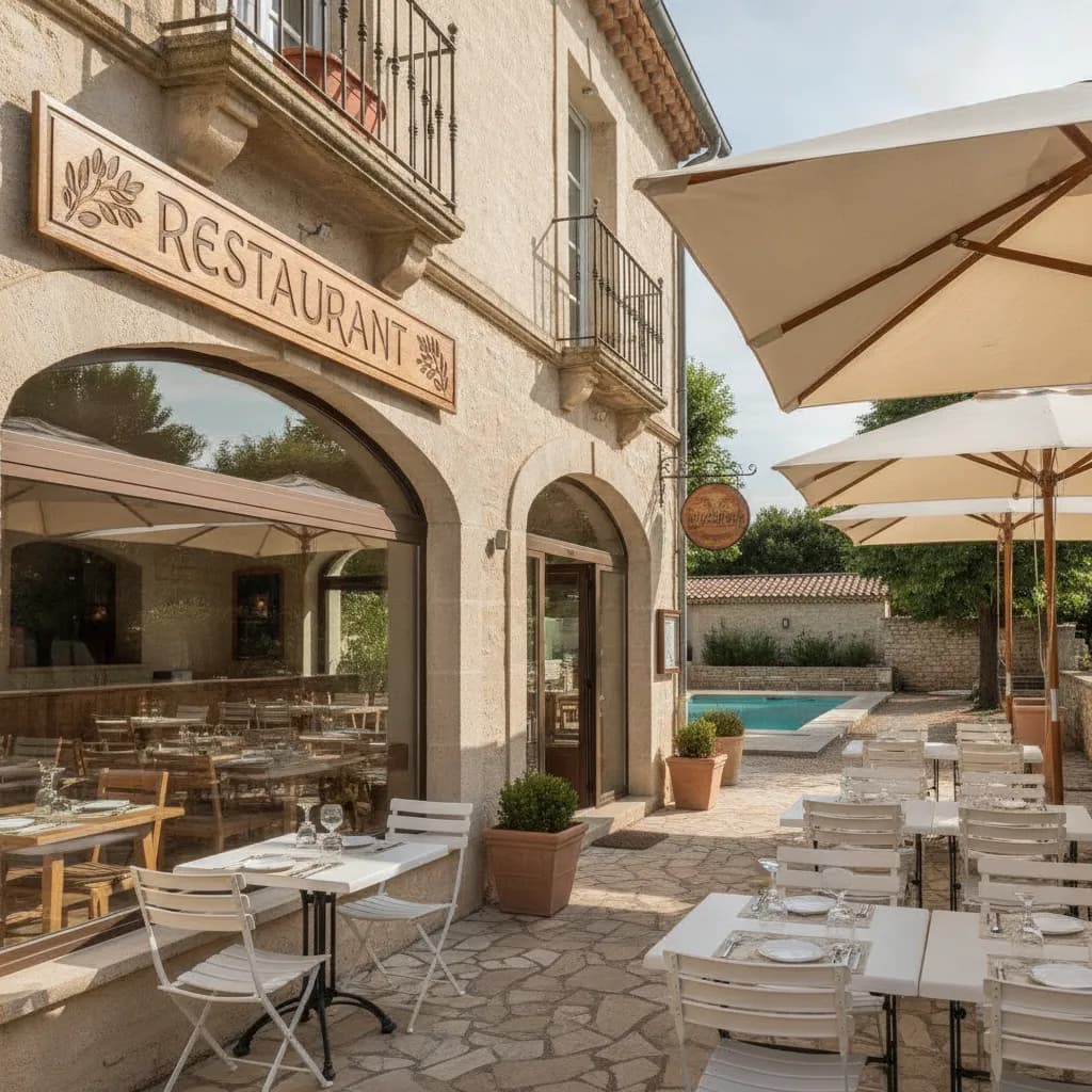 Restaurant 160m² à Gardanne : terrasse - cuisine équipée - Image 1