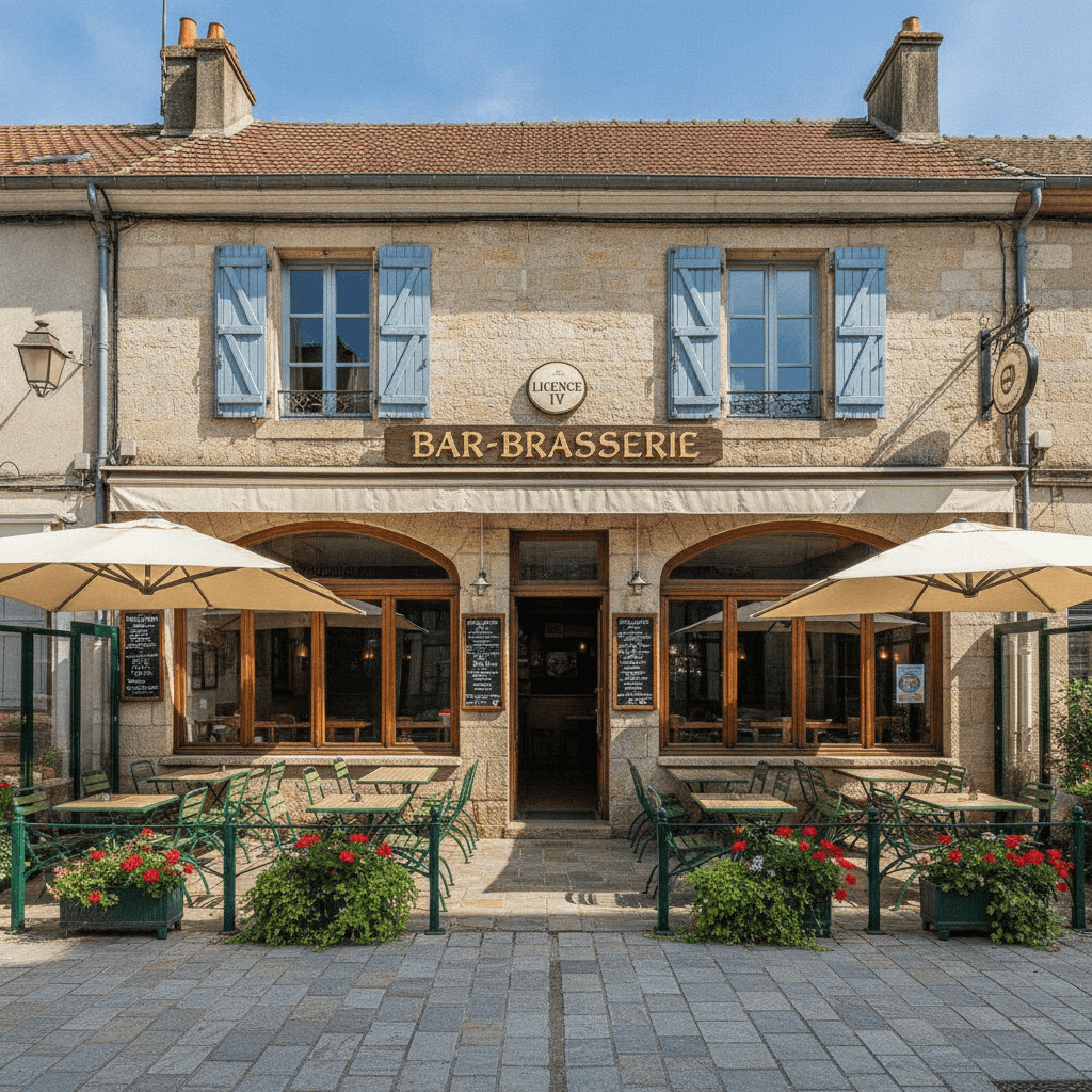 Bar-brasserie 800m² à Garlin : terrasse - licence IV - Image 1