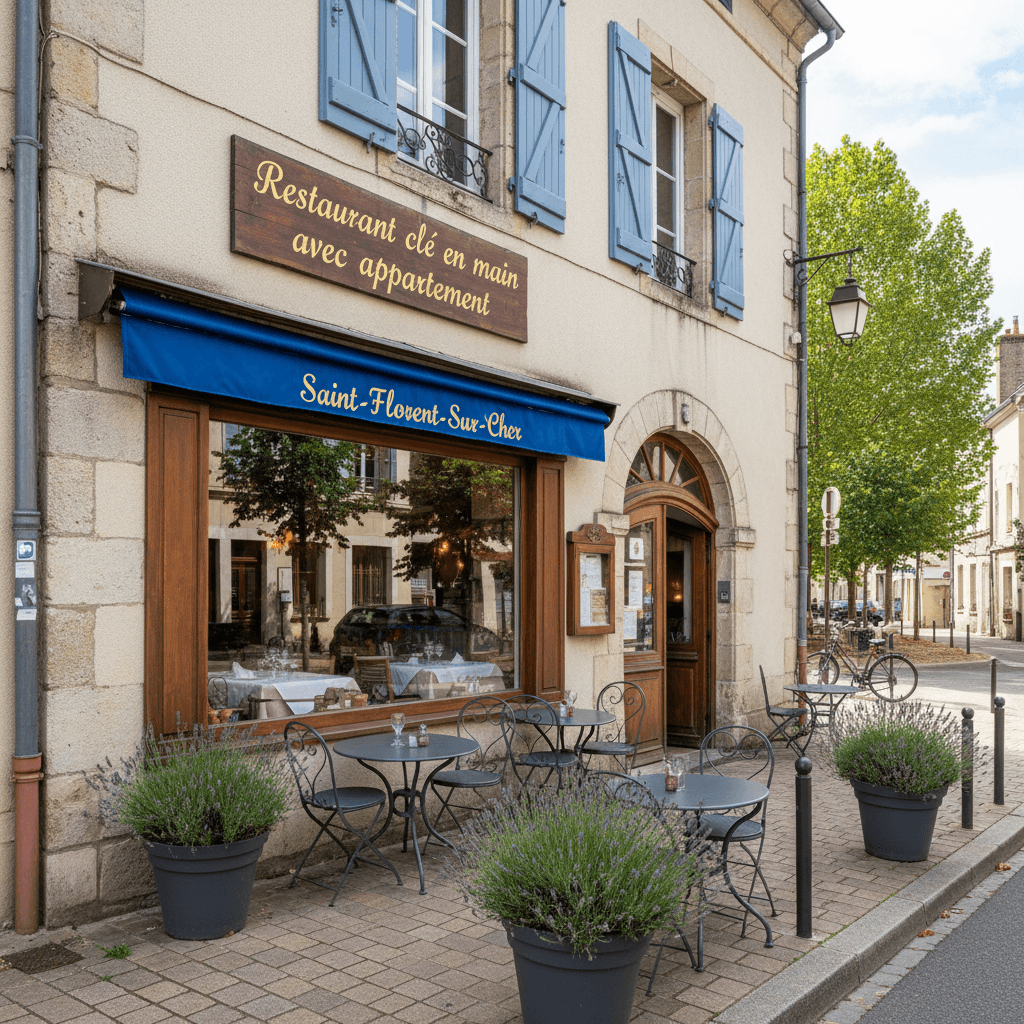 Restaurant 280m² à Saint-Florent-Sur-Cher : terrasse - extraction - Image 1