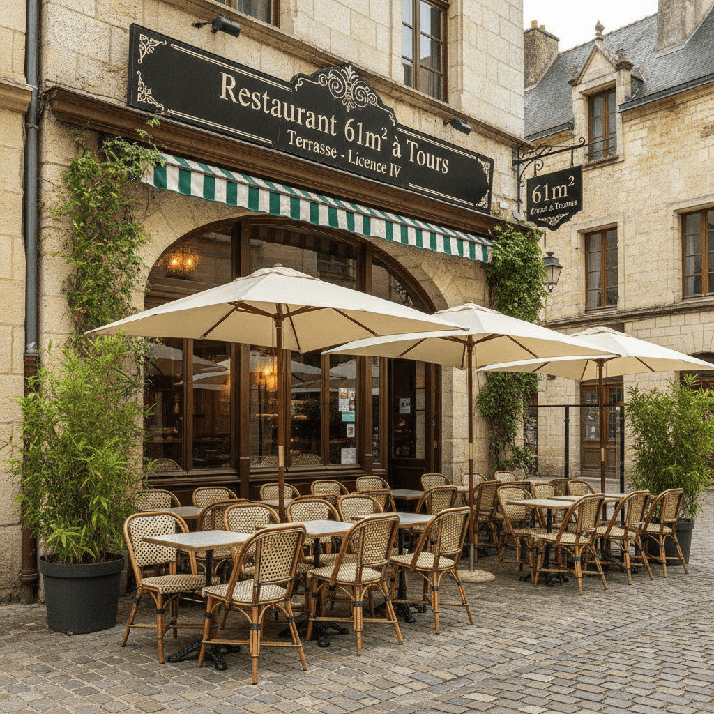 Restaurant 61m² à Tours : terrasse - licence IV - Image 1