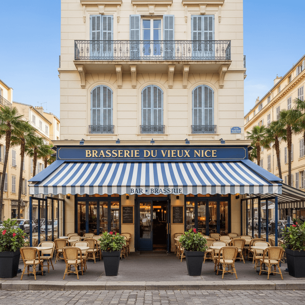 Bar-brasserie 140m² à Nice : terrasse - licence IV