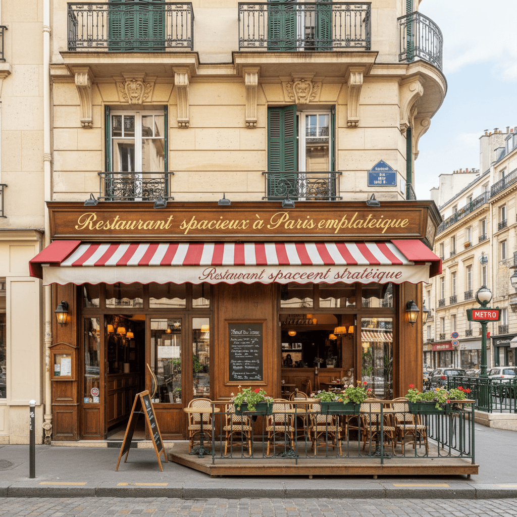 Restaurant spacieux à Paris, emplacement stratégique