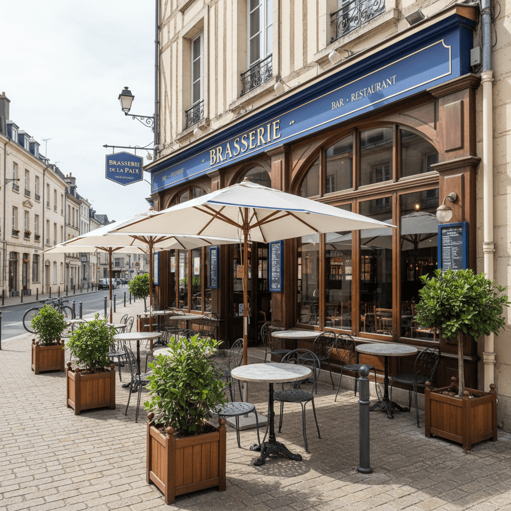 Bar-brasserie à Vire Normandie : terrasse - licence IV - Image 1