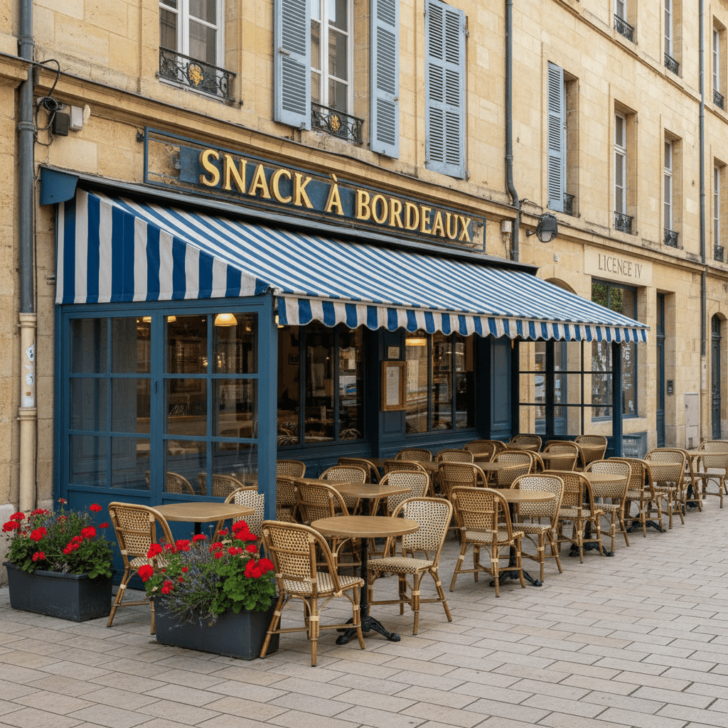 Snack à Bordeaux : terrasse - licence IV