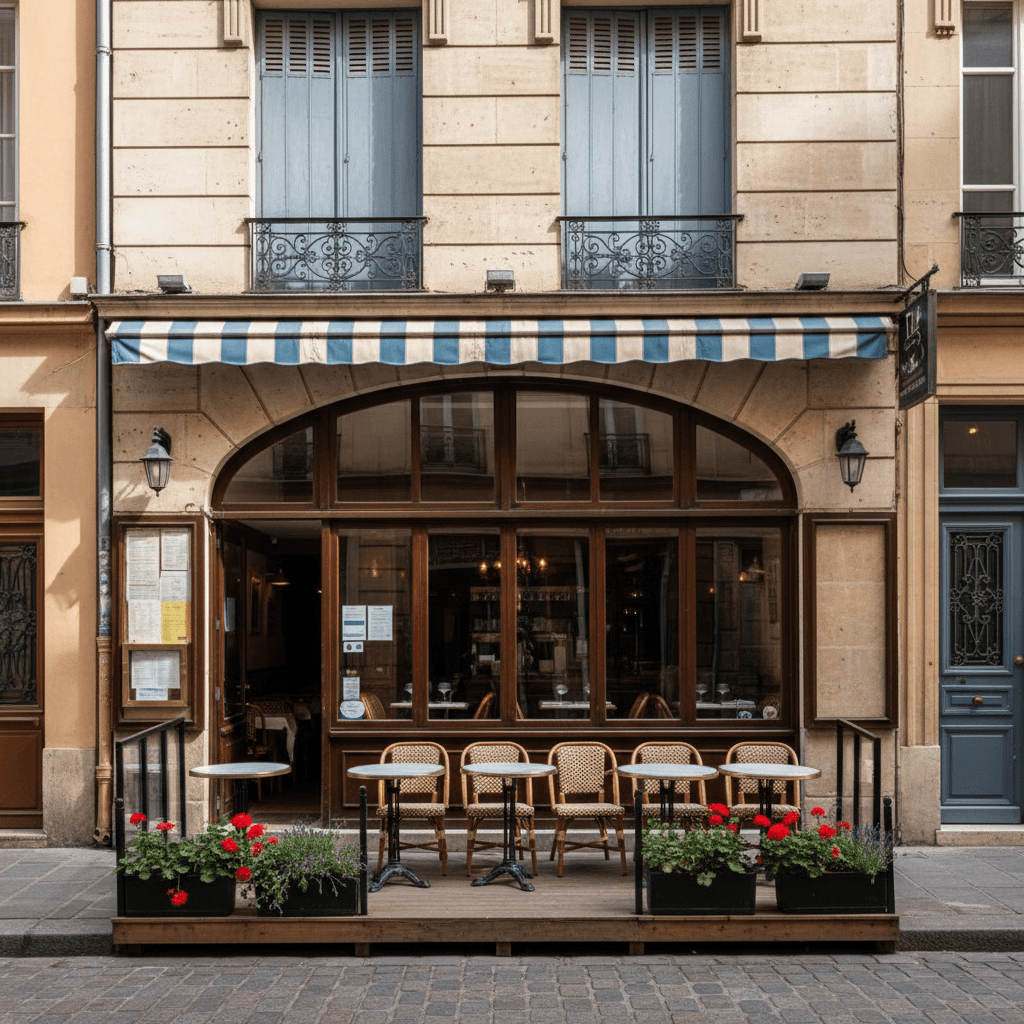 Restaurant 108m² à Lyon : terrasse - licence IV