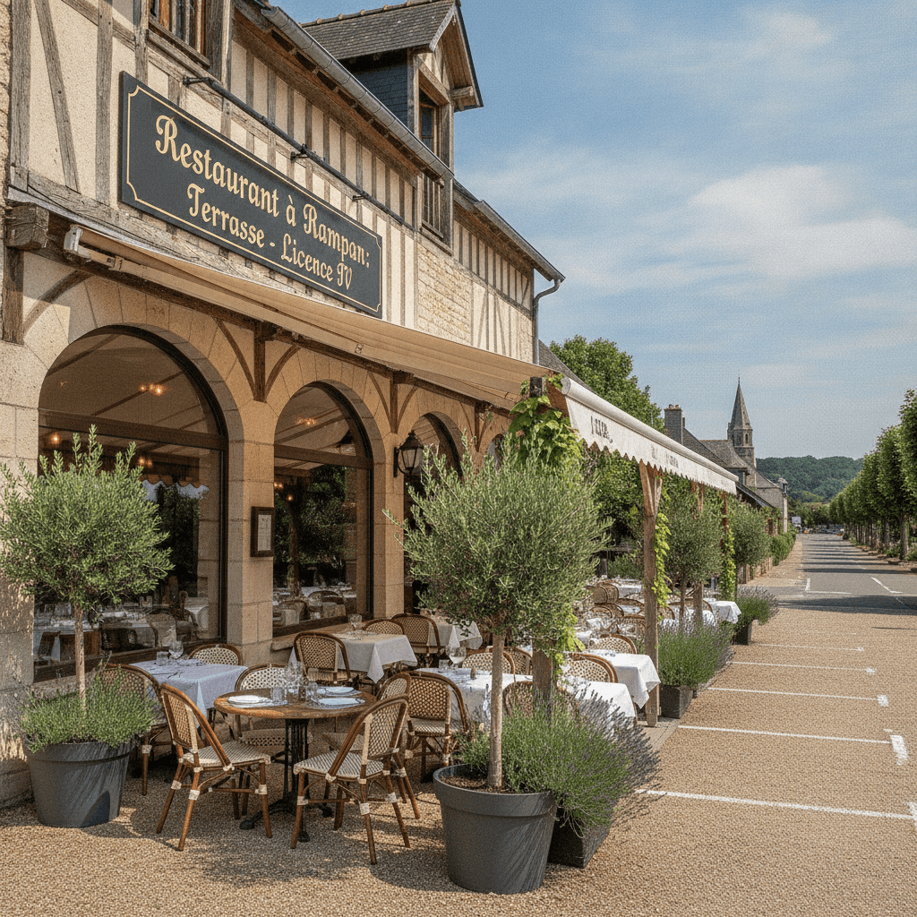 Restaurant à Rampan : terrasse - licence IV - Image 1