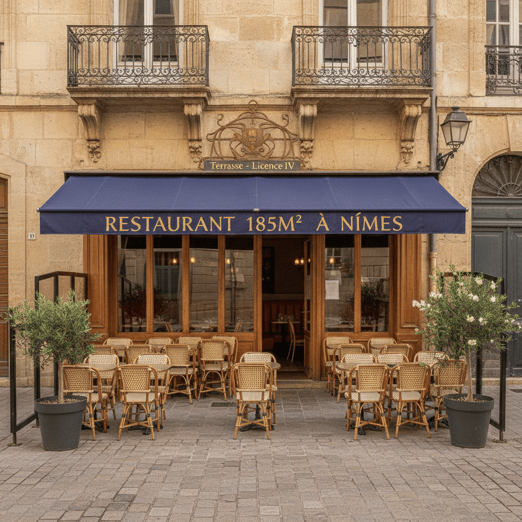 Restaurant 185m² à Nîmes : terrasse - licence IV - Image 1