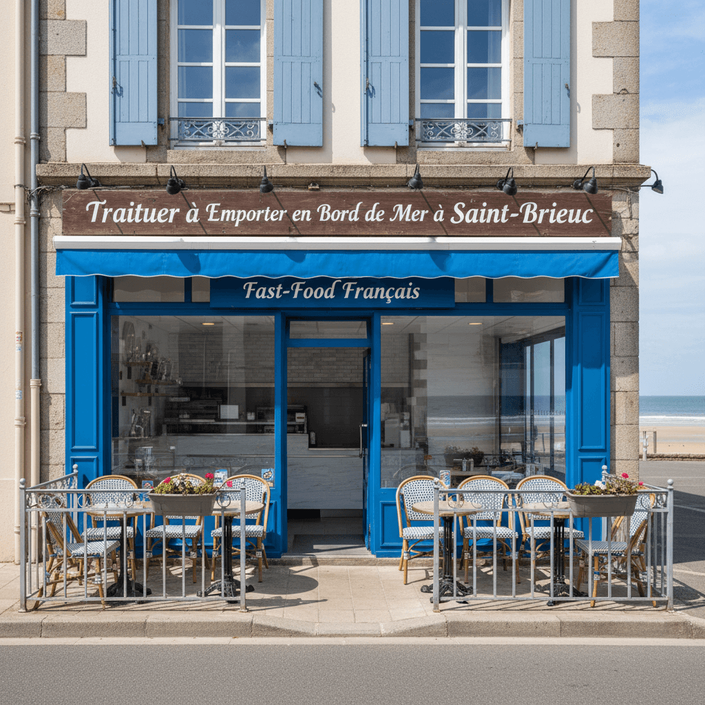 Fast-food à Saint-Brieuc : terrasse - cuisine équipée - Image 1