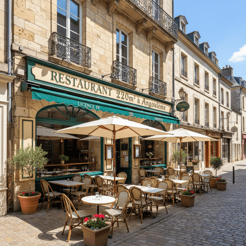 Restaurant 220m² à Angoulême : terrasse - licence IV - Image 1