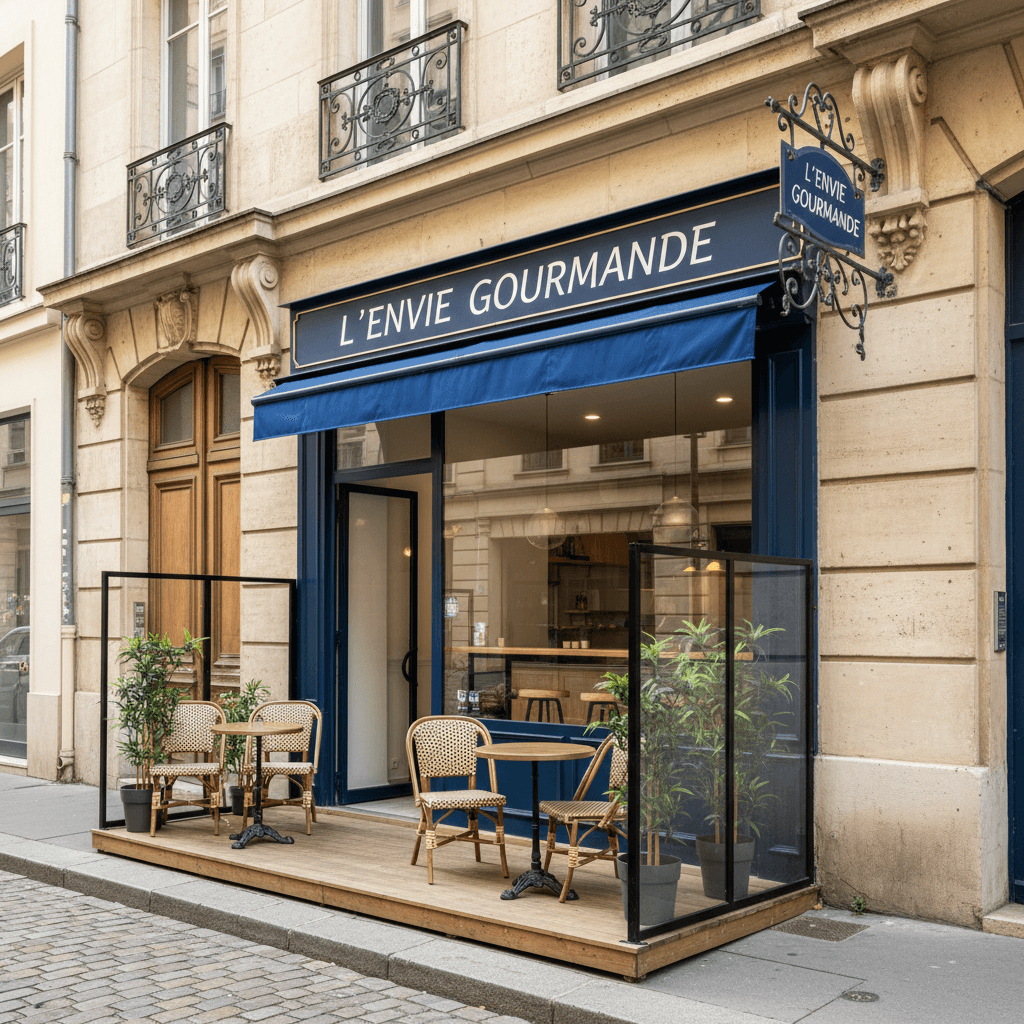 Snack 27m² à Lyon : terrasse
