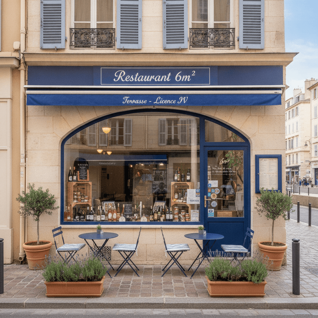 Restaurant 6m² à Marseille : terrasse - licence IV - Image 1