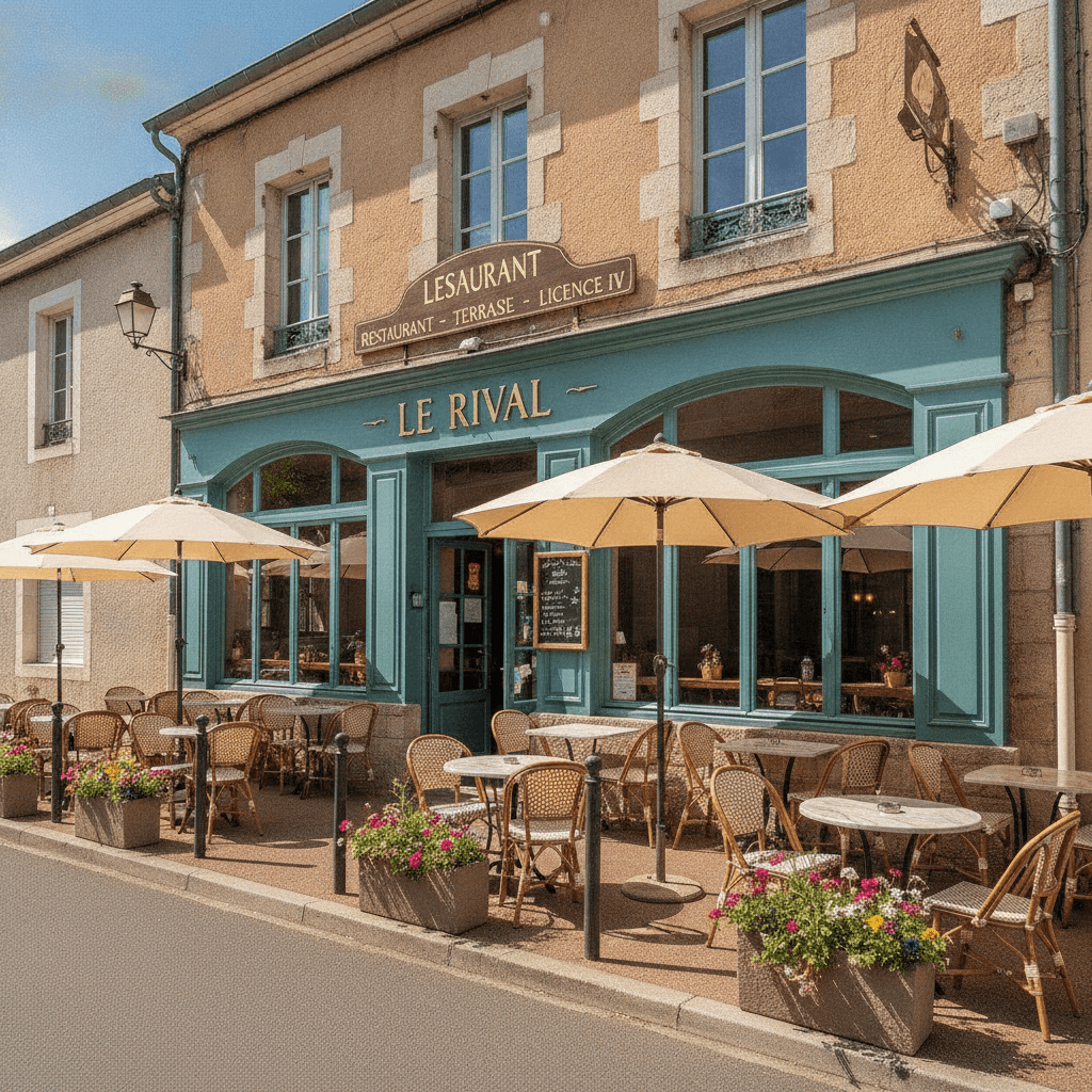 Restaurant 120m² à Saint-Siméon-De-Bressieux : terrasse - licence IV