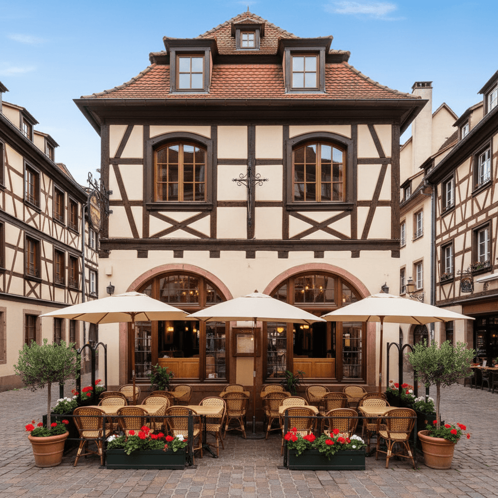 Restaurant 105m² à Strasbourg : terrasse - licence IV