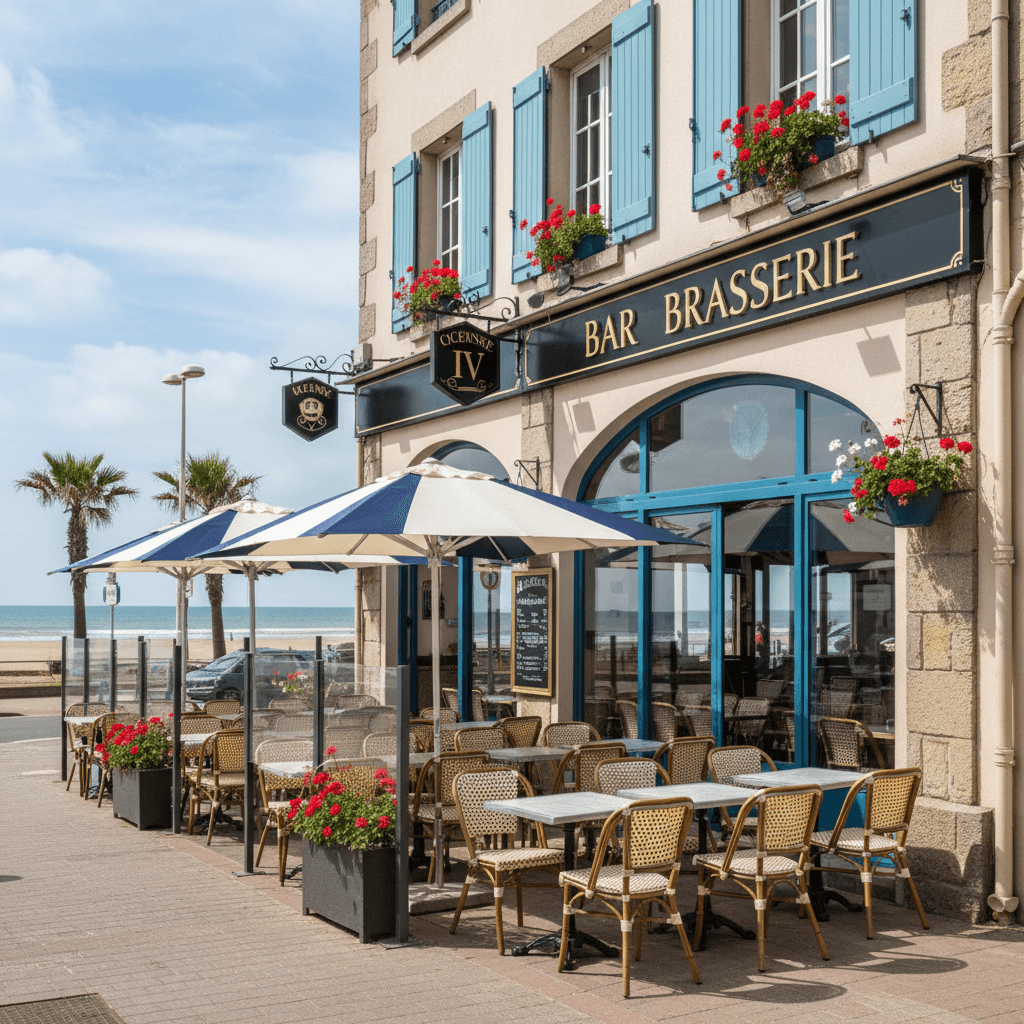 Bar-brasserie à Les Sables-D'Olonne : terrasse - licence IV - Image 1
