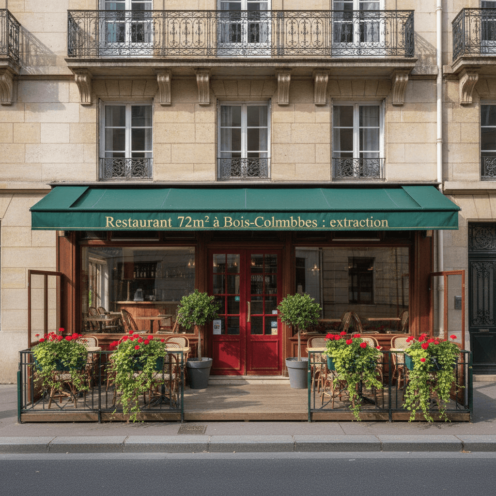 Restaurant 72m² à Bois-Colombes : extraction