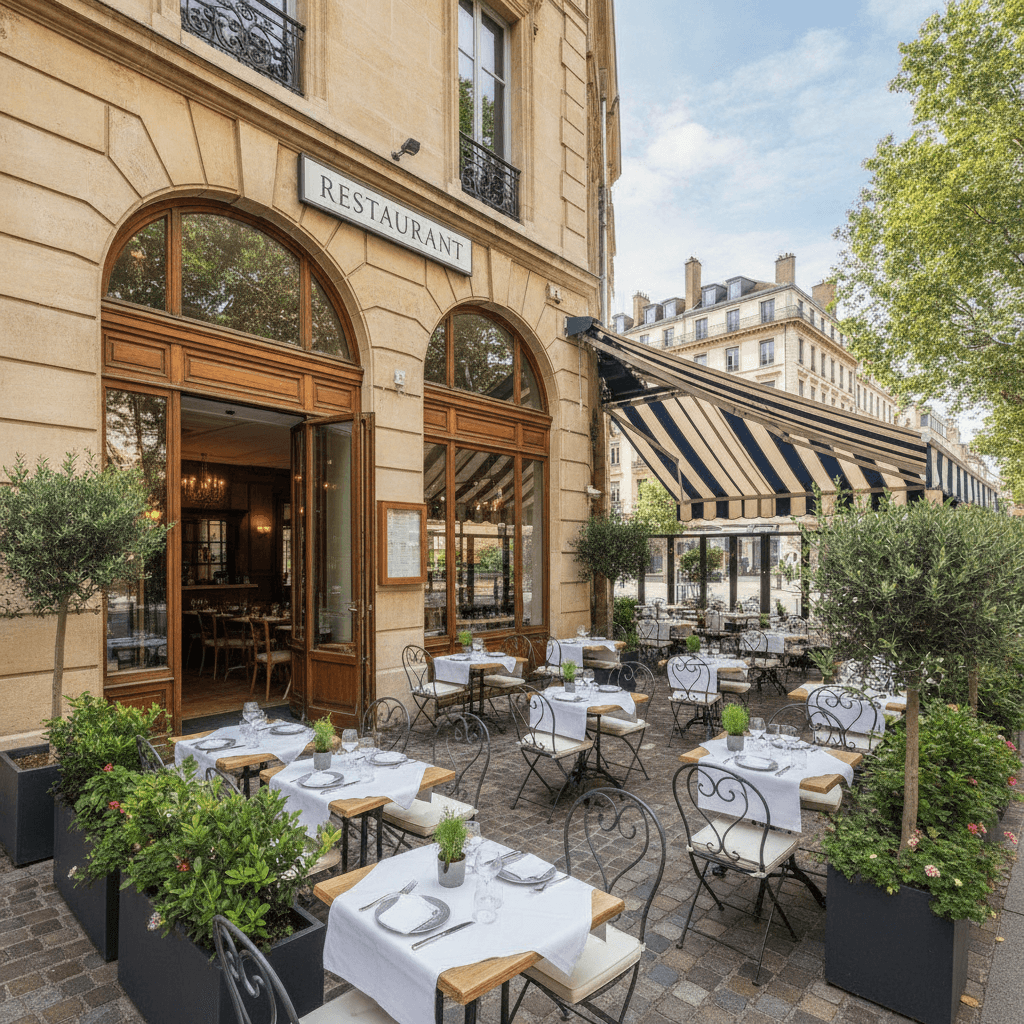 Restaurant 195m² à Lyon : terrasse - extraction