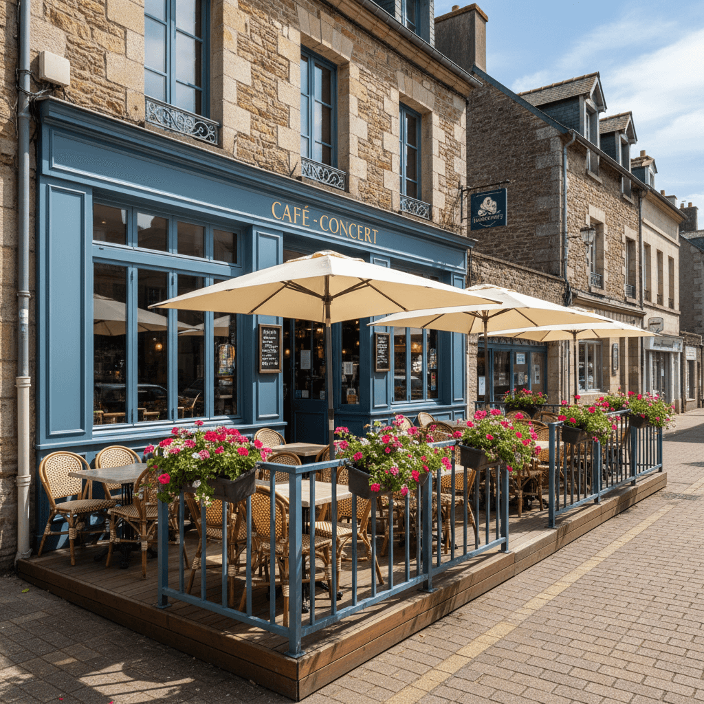 Bar-brasserie à Saint-Brieuc : terrasse - licence IV - Image 1