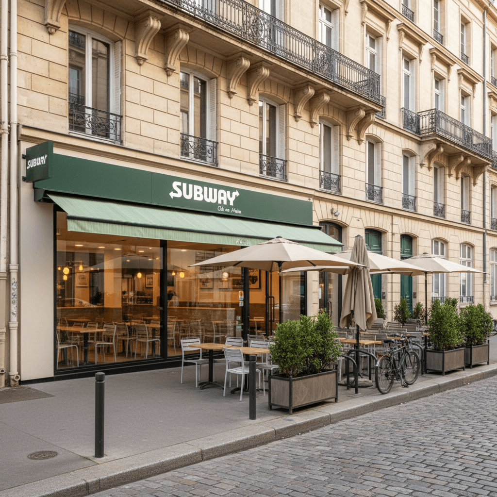 Fast-food à Roubaix : terrasse - Image 1