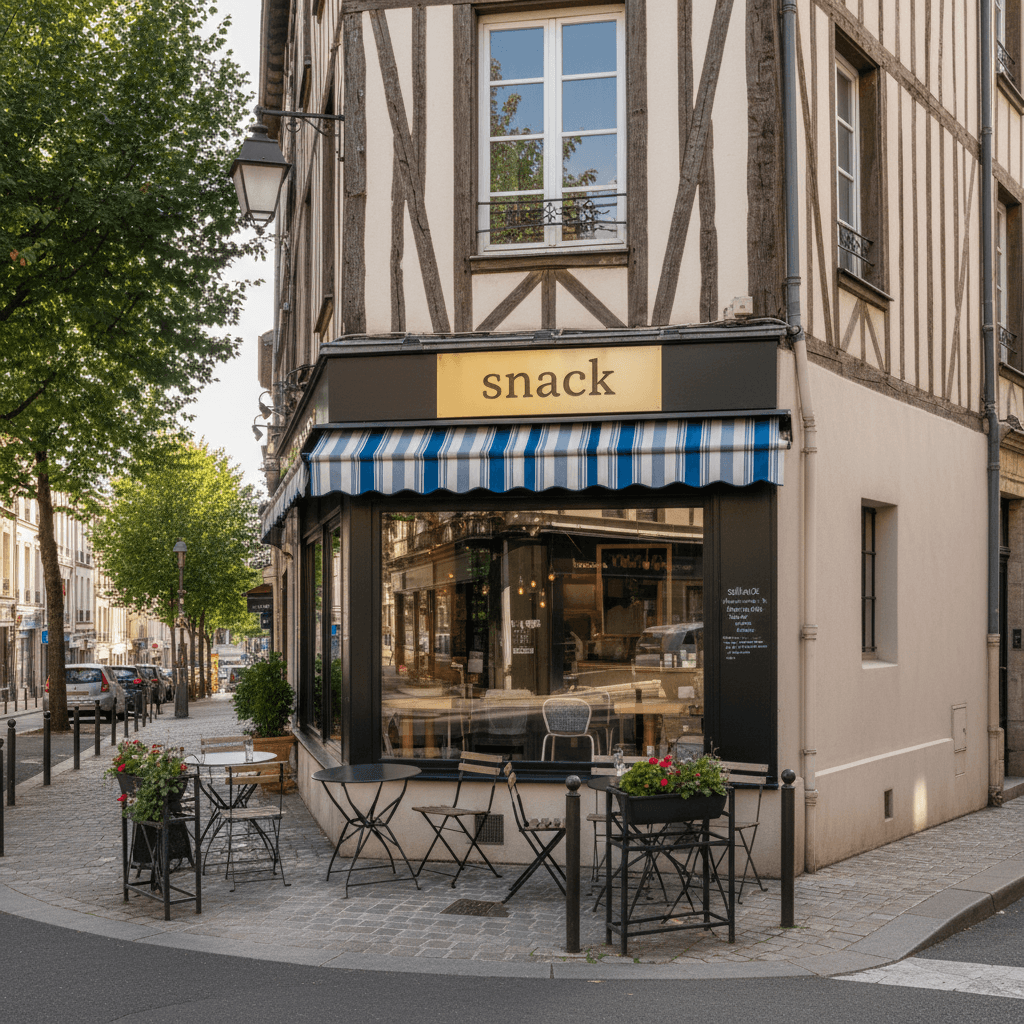 Snack à Rouen : terrasse - extraction
