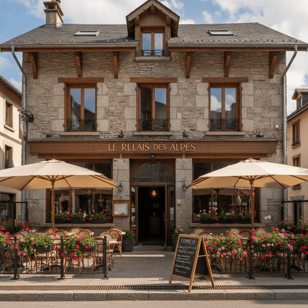 Restaurant à Saint-Jean-De-Maurienne : terrasse - licence IV - Image 1