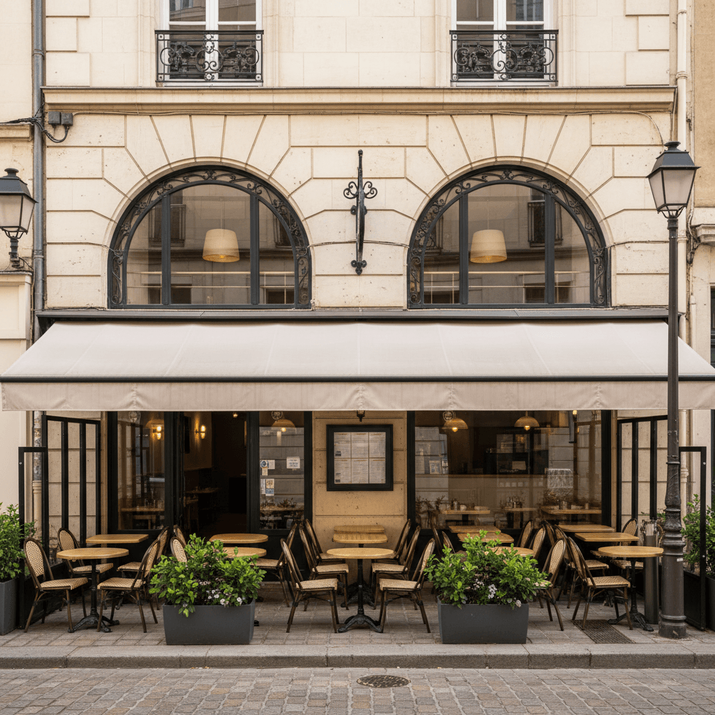 Restaurant à La Roche-Sur-Yon : terrasse - extraction - Image 1